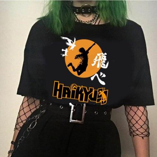 2020 Haikyuu T-Shirt Kuroo Anime Short Sleeve Harajuku Fashion Hip Hop T-shirt Tops Unisex