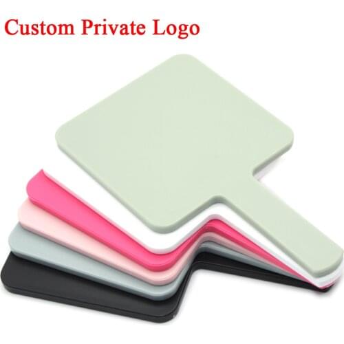 5 Pieces Wholesale Mirror Makeup Hand-held Square Portable Cosmetic Black/Pink/White/Blue Elegant Square Hand Mirror For Women