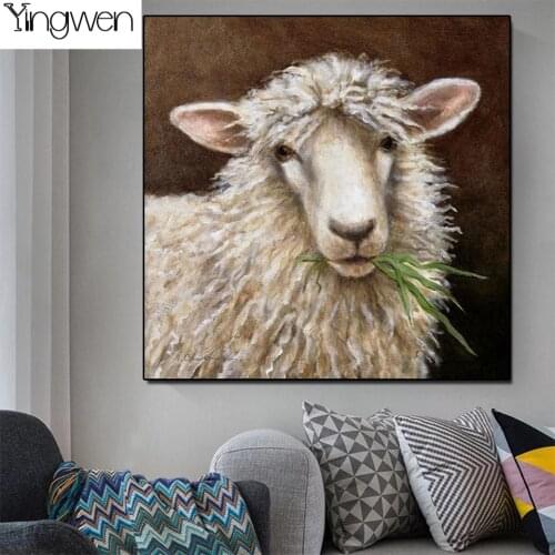 5D Full Diamond Painting Sheep Diy Beads Embroidery Self-Adhesive Panels Needlework 3D Picture Mosaic Hobby Gift Home Decoration