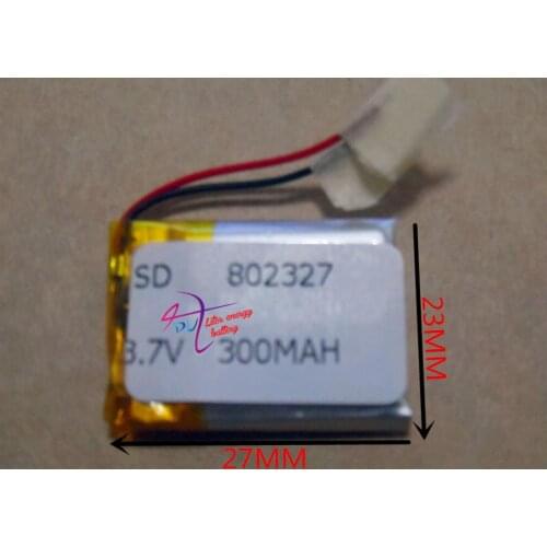 3.7V tablet battery 802327 300mAh Bluetooth module with protection board electricity calculator