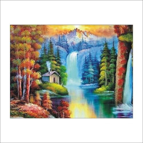 5D DIY diamond painting landscape tree embroidery home decoration mosaic cross stitch set mural childrens room decoration T070