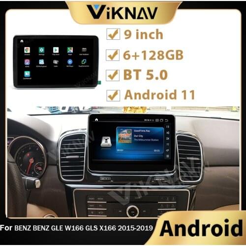 2 Din Android car radio for benz gle W166 GLs X166 2015-2019 car GPS navigation head unit DVD multimedia player stereo recorder