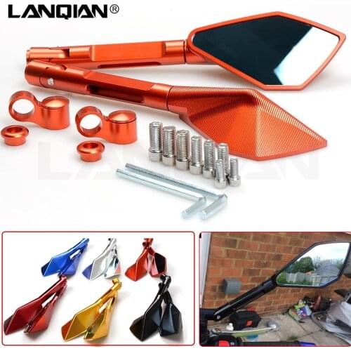 CNC Rearview Side Mirror Motorcycle Mirrors For 390 200 690 125 For Kawasaki Z800 Z750 ER6N ER6F Suzuki touring DL1000