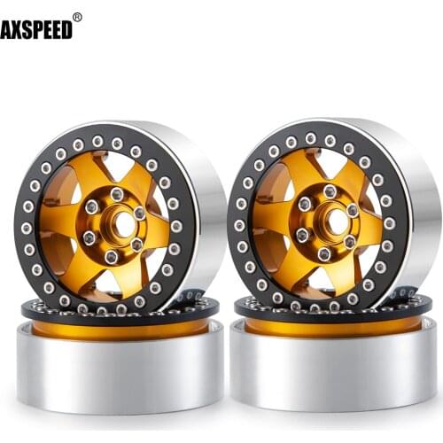 AXSPEED Metal Aluminum 2.2 inch Beadlock Wheel Rim 25mm Width for 1/10 RC Crawler Car Axial Wraith 90048 RR10 Upgrade Parts