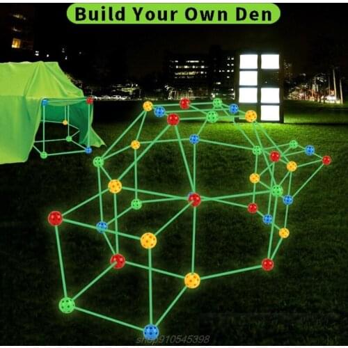 Fort Building Kit For Kids Construction Toys DIY Forts Build Making Kits Play Tent Indoor Outdoor Playhouse MY21 20 Dropship