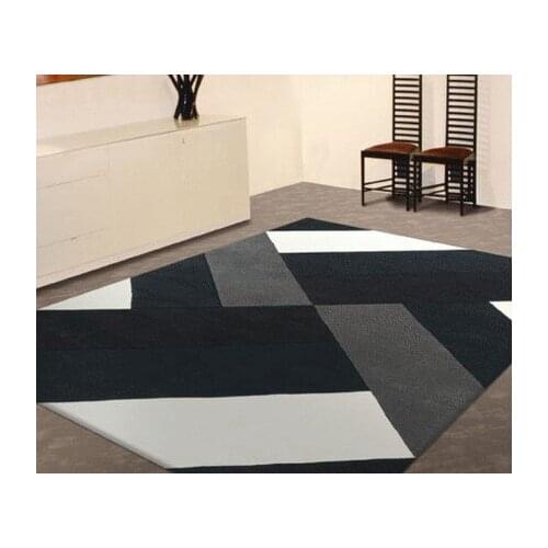 Fashion Black and White Bedroom Rug, The Sitting Room Carpet, Personality Customization Carpet,Acrylic Carpets