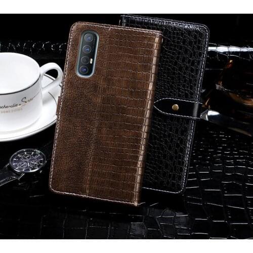 Leather Case For OPPO Reno 3 Reno3 Pro 6.5" Crocodile Pattern Flip Cover Wallet Reno 3 Pro 2019 Phone Case Shell Fundas Etui