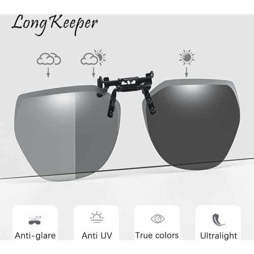 Clip On Glasses Men Polarized Photochromic Sunglasses Brand Design Night Vision Lens Mele High Quality Glasses Lunette De Soleil