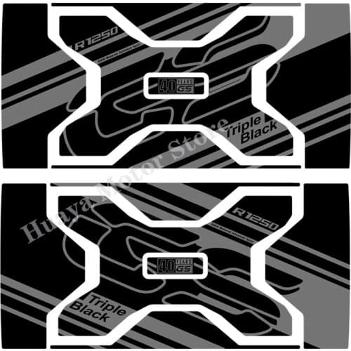 Motorcycle Graphic Sticker Case for BMW Vario Case 2004-2012 40 Year GS R1250GS Triple Black Decals