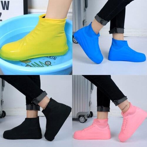 Rain Cover For Shoes Waterproof Rubber Anti Slip Snow Rainning Boot Overshoes Raincoat Reusable Silicon Insoles Shoes For Travel