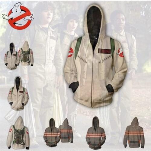 NEW Hooded Men Ghostbusters SPENGLER 3D Printed Hoodies Costume Casual Hooded Zipper Camouflage Jacket Cosplay Hoodie Sweatshirt