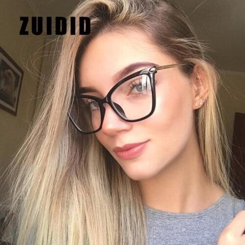 ZUIDID Vintage Cat Eyes Glasses Frame Brand Retro Men/Women Optical Clear Plain glasses Myopia Eyewear for Travel Driving
