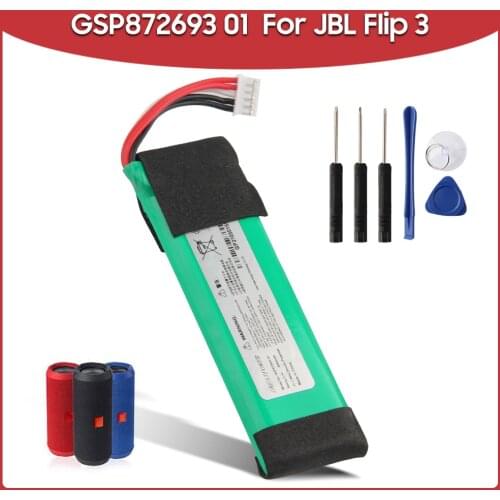 Original Rechargeable Battery GSP872693 01 3000mAh For JBL Flip 3 Flip3 Portable Bluetooth Speaker Replacement Batteries