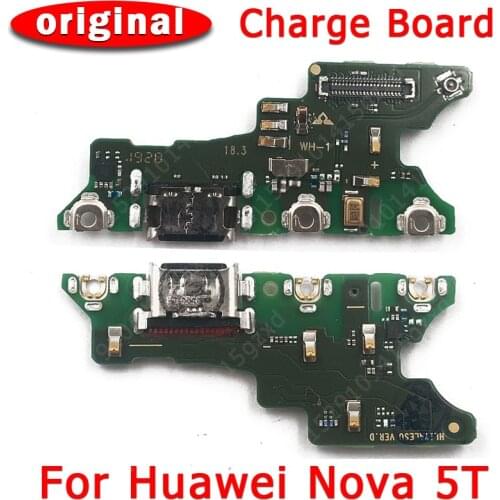 Original Charging Port For Huawei Nova 5T 5 T Nova5T USB Charge Board PCB Dock Connector Flex Replacement Spare Parts