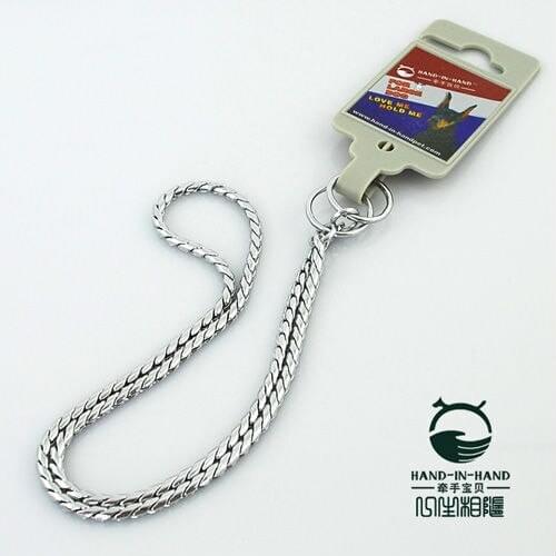 100Pcs/Lot Pet Dog Silver Collar 4mm*65cm Wholesale