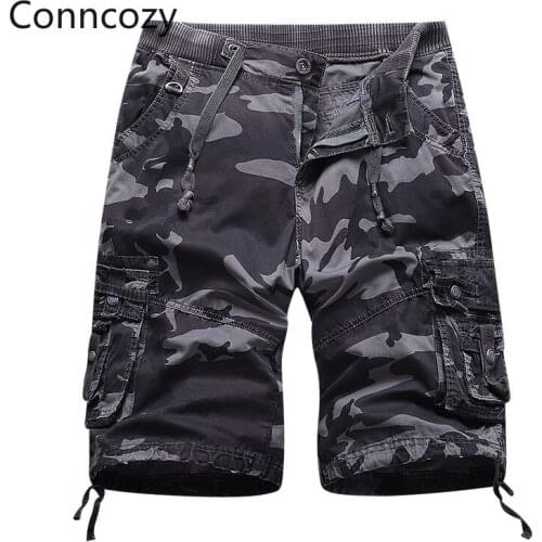 Plus Size Men Clothing Camouflage Men Shorts Green Summer Multi-pocket Workout Shorts Men Cargo Shorts Casual Ropa Para Hombre