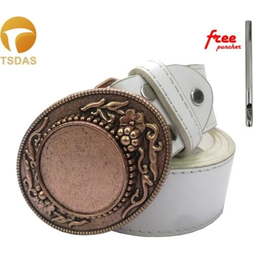 DIY Oval Blank Belt Buckle Custom Your Own Design Nice Blank Belt Buckle As Diy Gifts with Leather Belt