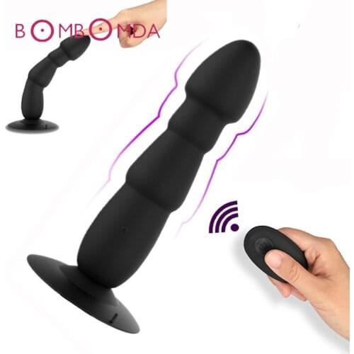 Sex Shop Anal Vibrator For Men Silicone Butt Plug Realistic Dildo Vibrator with Suction Soft Anal Sex Toys for Woman Sex Product
