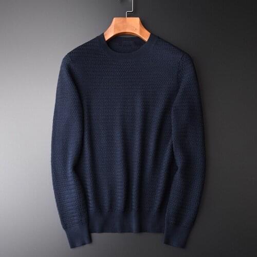 New Wool Sweater Men Winter Luxury Fashion Blue And Black Sweaters Man Plus Size 3XL 4XL Solid Color Slim Fit Mens Sweaters
