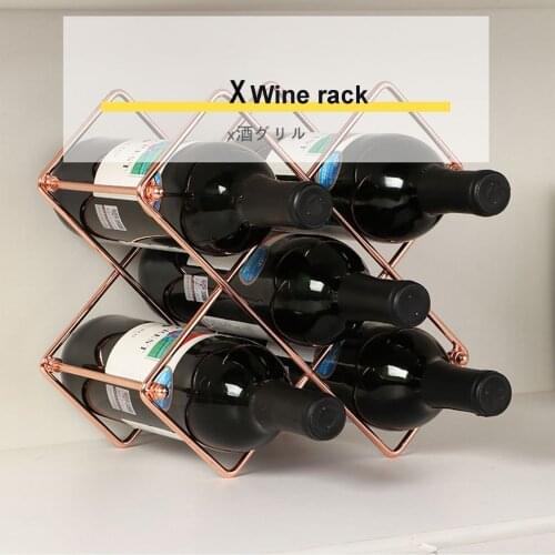 Newest Arrival Wine Rack Wrought Iron Rhombus Shape High Toughness Carbon Steel Decoration Craft