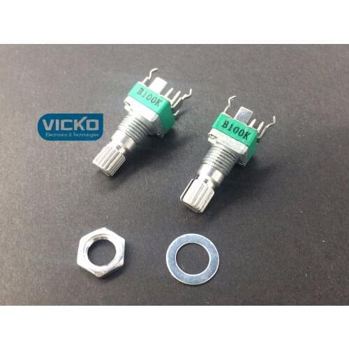 [VK] Precision adjustable potentiometer R09 R09 RK09 RK097N B500K 15MM Vertical curved foot single B500K rachis switch