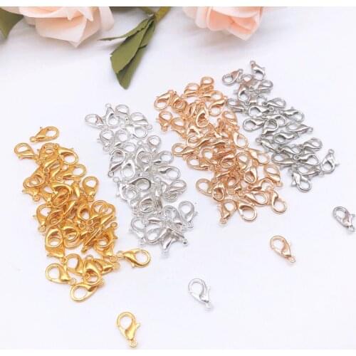 100pcs/lot Stainless Steel Lobster Clasp Hooks End Clasps Connectors for Necklace&Bracelet Chain DIY Fashion Jewelry Findings
