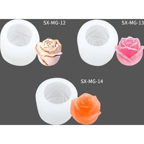 1Pcs Ice Cube Tray Food Grade Silicone 3D Rose Multi Purpose Kitchen Tool 1/1.5/2 Inch DIY Ice Maker for Whiskey Wine Decor