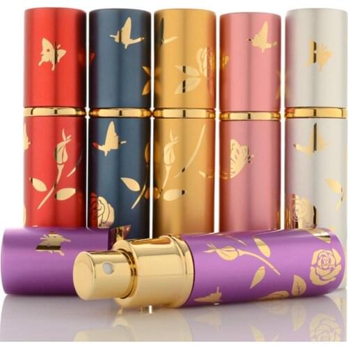 10ml Flower Portable Refillable Empty Perfume Bottle Travel Cosmetic Container