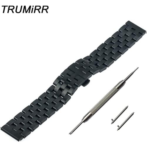 22mm Quick Release Watch Band Stainless Steel Bracelet Strap for Samsung Galaxy Gear 2 R380 R381 R382 Moto 360 2 Gen 46mm 2015