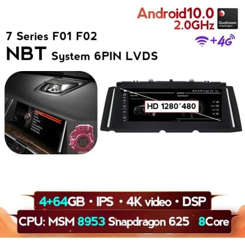 WIFI 4G LTE Android 10 Car multimedia player For BMW 7 Series F01 F02 CIC NBT 2009-2015 MSM 8952 dsp 4GB 64GB Autoradio stereo