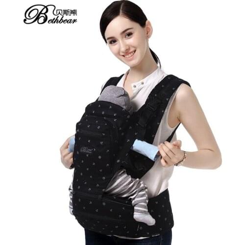 Beth Bear Cotton Baby Carrier 360 Hooded Baby Hipseat Kangaroo Portabebes Sling Mochila Ergonomica Portabebe for Infant Kids