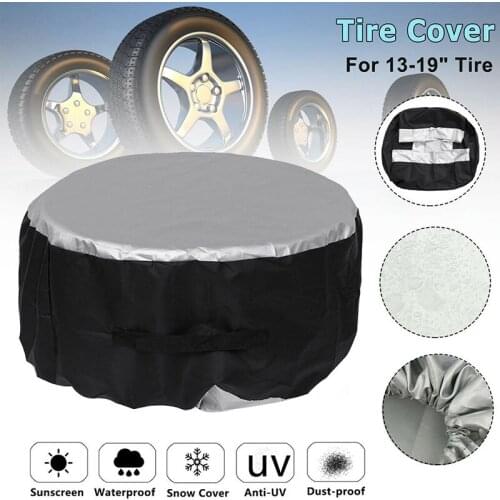 1PCS 13-19inch Tire Cover Case Car Spare Tire Cover Storage Bags Carry Tote Polyester Tire For Cars Wheel Protection Covers