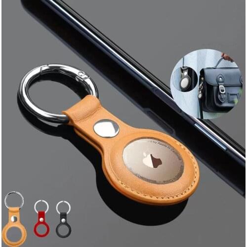 For Apple Airtags Case Location Tracker Protector PU Leather Cover For Air Tags Tracker Shockproof Protect Back Cover Shell Capa