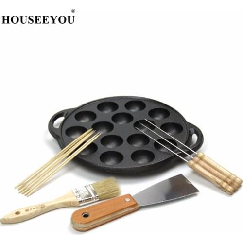 Cast Iron Cake Baking Pans Baking Dish Japanese Food Octopus Barbecue Plate Burning Stove Teriyaki Board Cook Tools Accessories