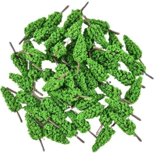 DIY Material Construction Sand Table Garden Micro-field Simulation Landscape Model Handmade Plastic Mini Pine Tree Green O9L6