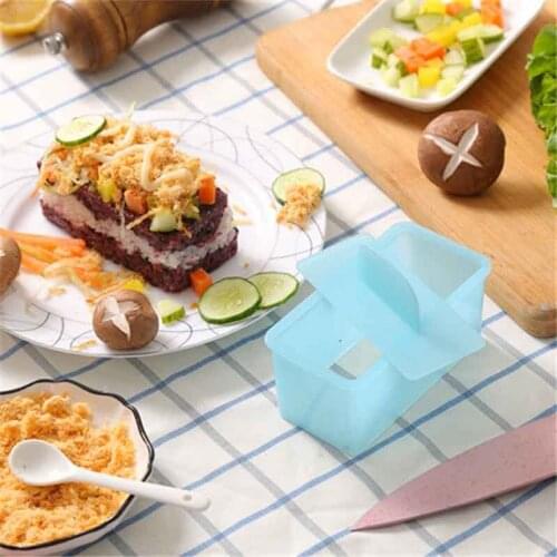 Blue Sushi Mold Portable Japanese Bento DIY ABS Rice Ball Maker Rectangular Kitchen Tools