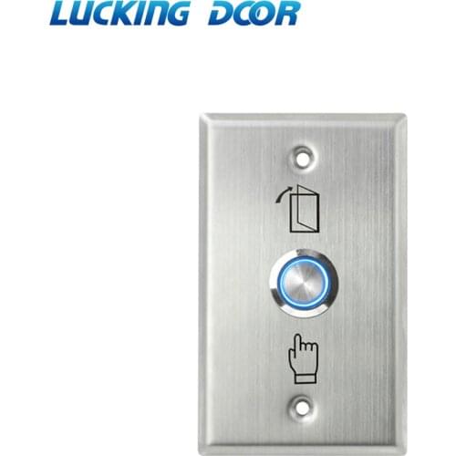 Backlight Stainless Steel Exit Button Push Switch Door Sensor Opener Release for Magnetic Lock Access Control S70L