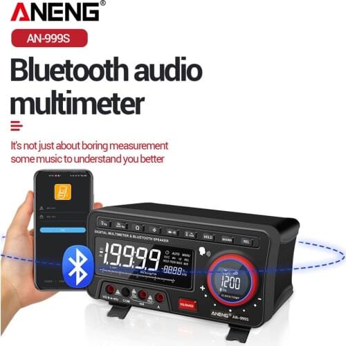 ANENG AN999S Bench Voice Multimeter Bluetooth Tester 19999 Counts Profesional Digital True Rms Autorange Transistor Tool Meter
