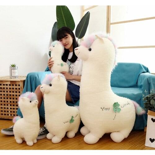 Stuffed Toys Pillow New Alpaca Plush Toy Grass New Creative Soft Cute Plush Toys Cushion Mud Horse Dolls Large Girls Sleeping