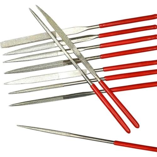 10pcs 140mm Diamond Coated Needle File Set Hand Tools for Steel Wood Ceramic Glass Stone