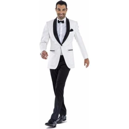 New Arrival One Button Groomsmen Shawl Lapel Groom Tuxedos Men Suits Wedding/Prom Best Blazer ( Jacket+Pants+Tie) D98