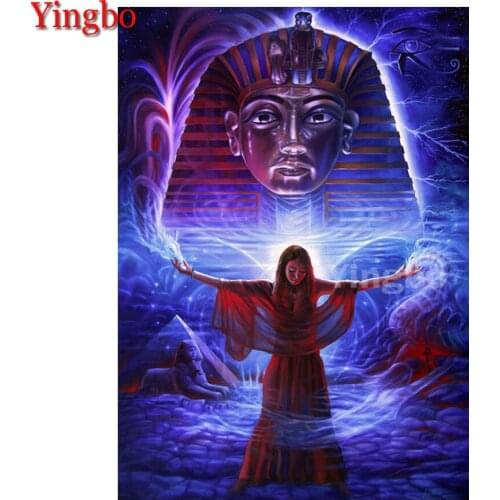 Full Square Round Drill Diamond Painting Egyptian Pharaoh Woman 5d Cross Stitch Diamand Embroidery Mosaic Wall Art Home Decor