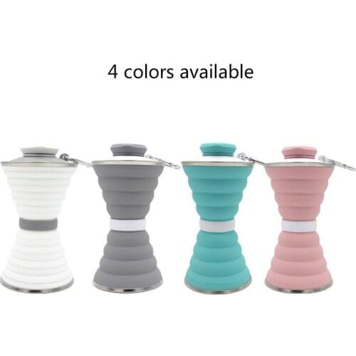 Hot Selling 500ML Folding Kettle Slim Waist Gift Adjustable Cup Outdoor Travel Sports Football Basketball Water Bottle Drinkware