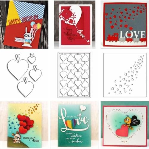 Heart Love Metal Cutting Dies Stencil for DIY Scrapbooking Embossing Valentine Album Decoration Paper Card Craft Die 2019 New
