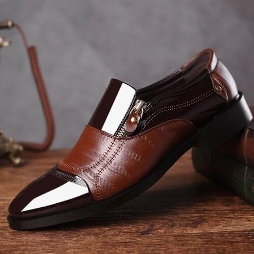 Mens Dress Shoes Classic Business Shoes Fashion Elegant Formal Wedding Shoes Slip on Office Oxford Shoes for Mens Suits Shoes