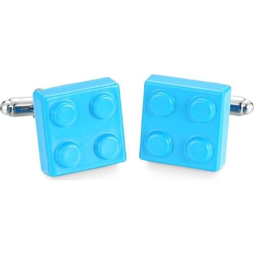 DY new high quality fashion men French shirt Cufflinks The high-end brand mens business day blue shirt Cufflinks square blocks