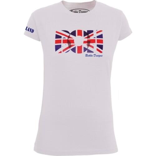 Bichon Designs T-shirt women short sleeve, Casual design line flags and countries Germany women and girl