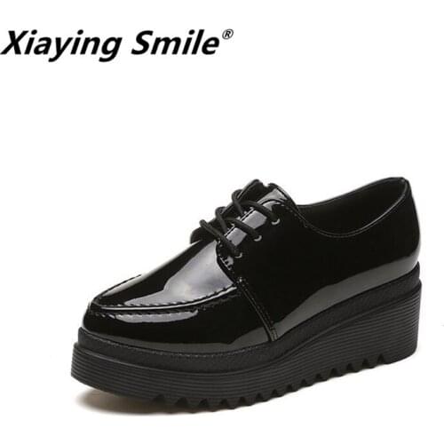Xiaying Smile Women Heel Pumps New Fashion Casual Shoes Spring Autumn Female Concise Platform Breathable Wedges Pumps Shoes