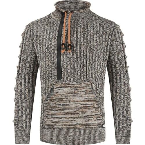 ZRUSZR Men's Pullovers With Zip