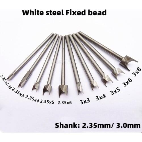 1Pcs 2.35/3mm Shank Fixed Bead Knife Grinding Machine Tool Accessories Carving Wood Grinder Head Milling Cutter Scales